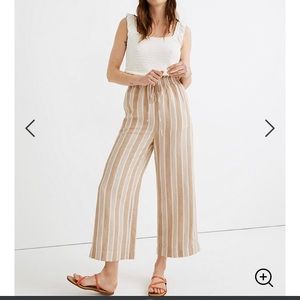 NWT || Madewell Smocked Huston Pull-On Crop Pants